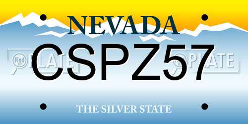 CSPZ57 Nevada License Plate