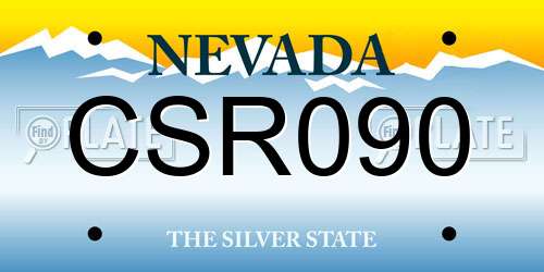CSR090 Nevada License Plate