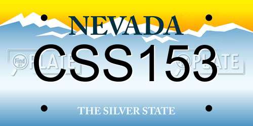 CSS153 Nevada License Plate