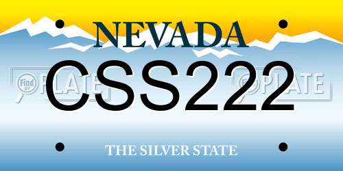 CSS222 Nevada License Plate
