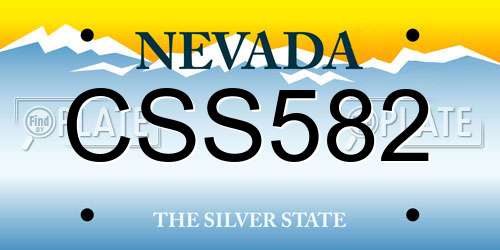 CSS582 Nevada License Plate