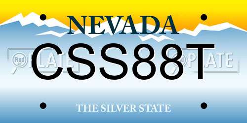 CSS88T Nevada License Plate