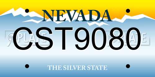 CST9080 Nevada License Plate