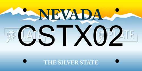 CSTX02 Nevada License Plate