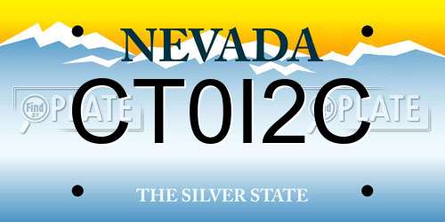 CT0I2C Nevada License Plate