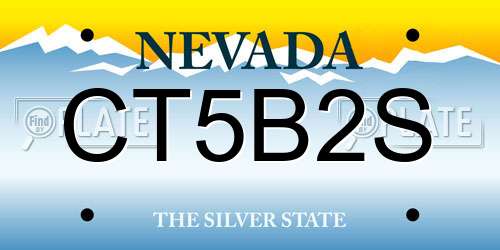 CT5B2S Nevada License Plate