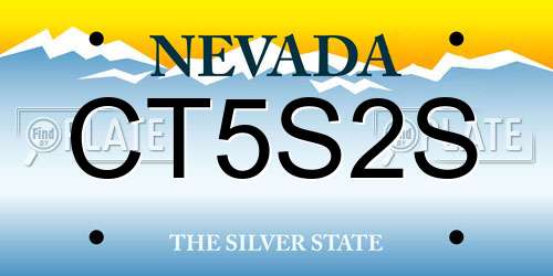 CT5S2S Nevada License Plate