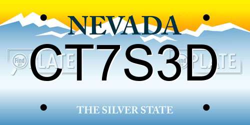 CT7S3D Nevada License Plate
