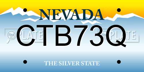 CTB73Q Nevada License Plate