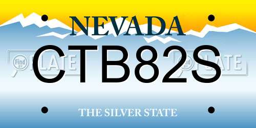 CTB82S Nevada License Plate