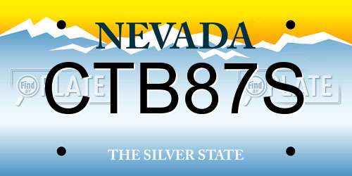 CTB87S Nevada License Plate
