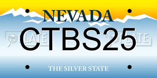 CTBS25 Nevada License Plate