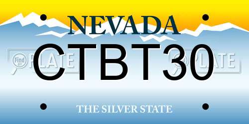 CTBT30 Nevada License Plate