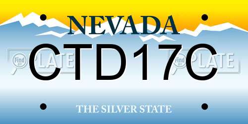 CTD17C Nevada License Plate