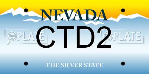 CTD2 Nevada License Plate