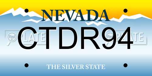 CTDR94 Nevada License Plate