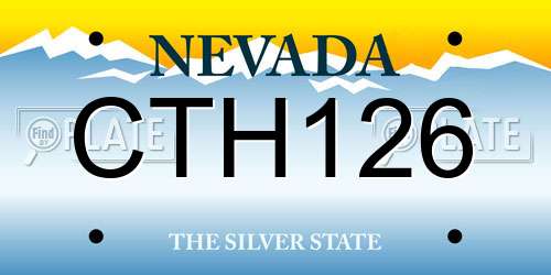 CTH126 Nevada License Plate