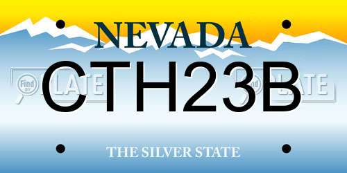 CTH23B Nevada License Plate
