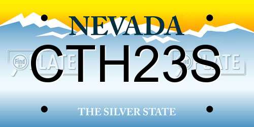 CTH23S Nevada License Plate