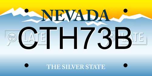 CTH73B Nevada License Plate