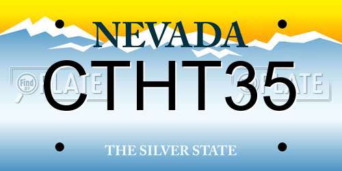 CTHT35 Nevada License Plate