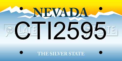 CTI2595 Nevada License Plate