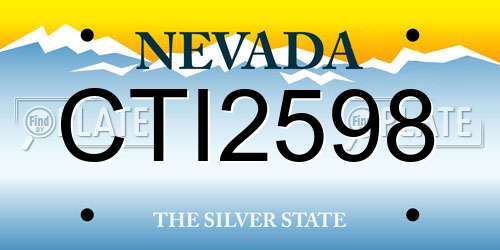 CTI2598 Nevada License Plate