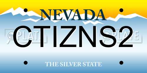 CTIZNS2 Nevada License Plate
