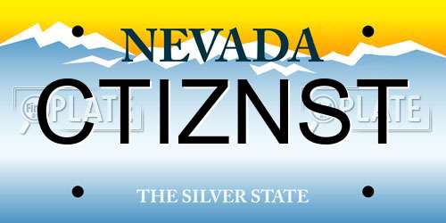 CTIZNST Nevada License Plate