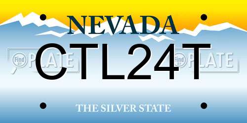 CTL24T Nevada License Plate