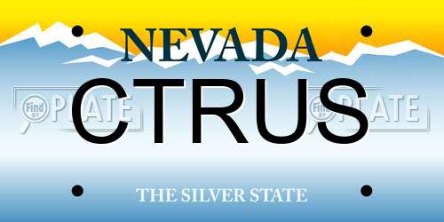 CTRUS Nevada License Plate