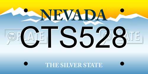 CTS528 Nevada License Plate