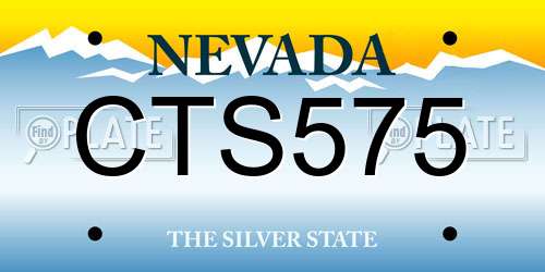 CTS575 Nevada License Plate