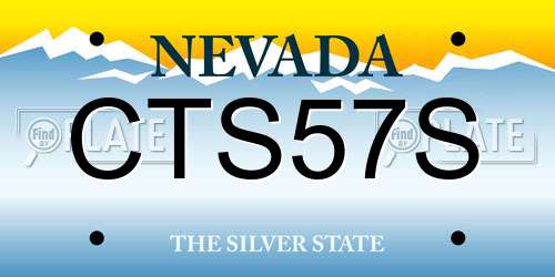 CTS57S Nevada License Plate
