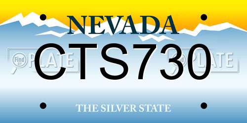 CTS730 Nevada License Plate