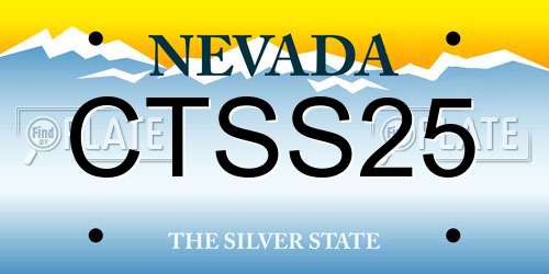 CTSS25 Nevada License Plate