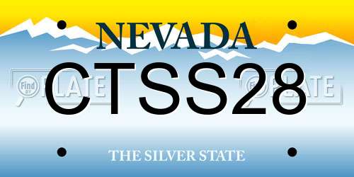 CTSS28 Nevada License Plate