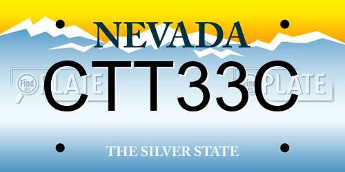 CTT33C Nevada License Plate