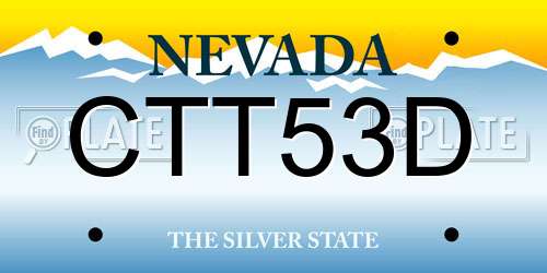 CTT53D Nevada License Plate