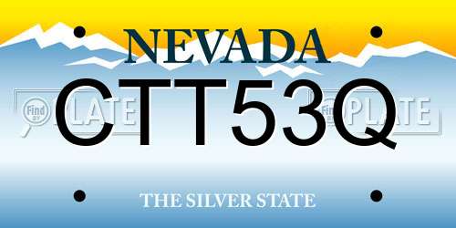CTT53Q Nevada License Plate
