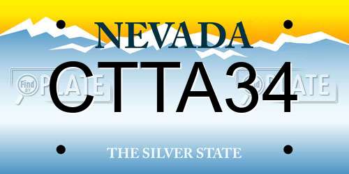 CTTA34 Nevada License Plate