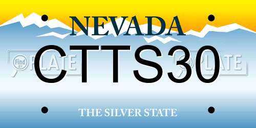 CTTS30 Nevada License Plate