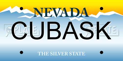 CUBASK Nevada License Plate