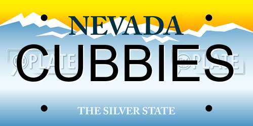 CUBBIES Nevada License Plate