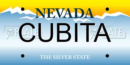 CUBITA Nevada License Plate
