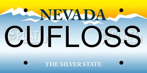 CUFLOSS Nevada License Plate
