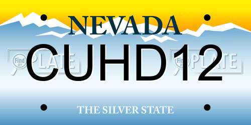 CUHD12 Nevada License Plate