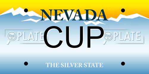 CUP Nevada License Plate