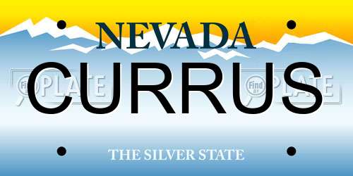 CURRUS Nevada License Plate