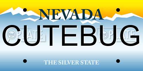 CUTEBUG Nevada License Plate